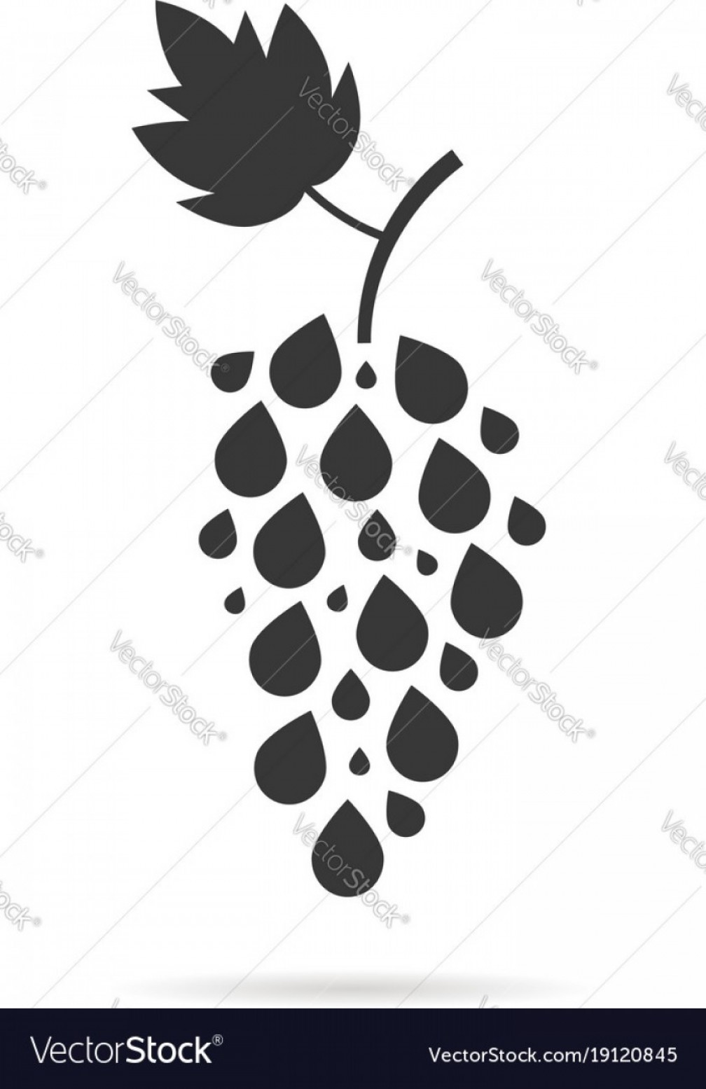 1008x1555 Simple Black Grape Icon On White Background Vector Handandbeak
