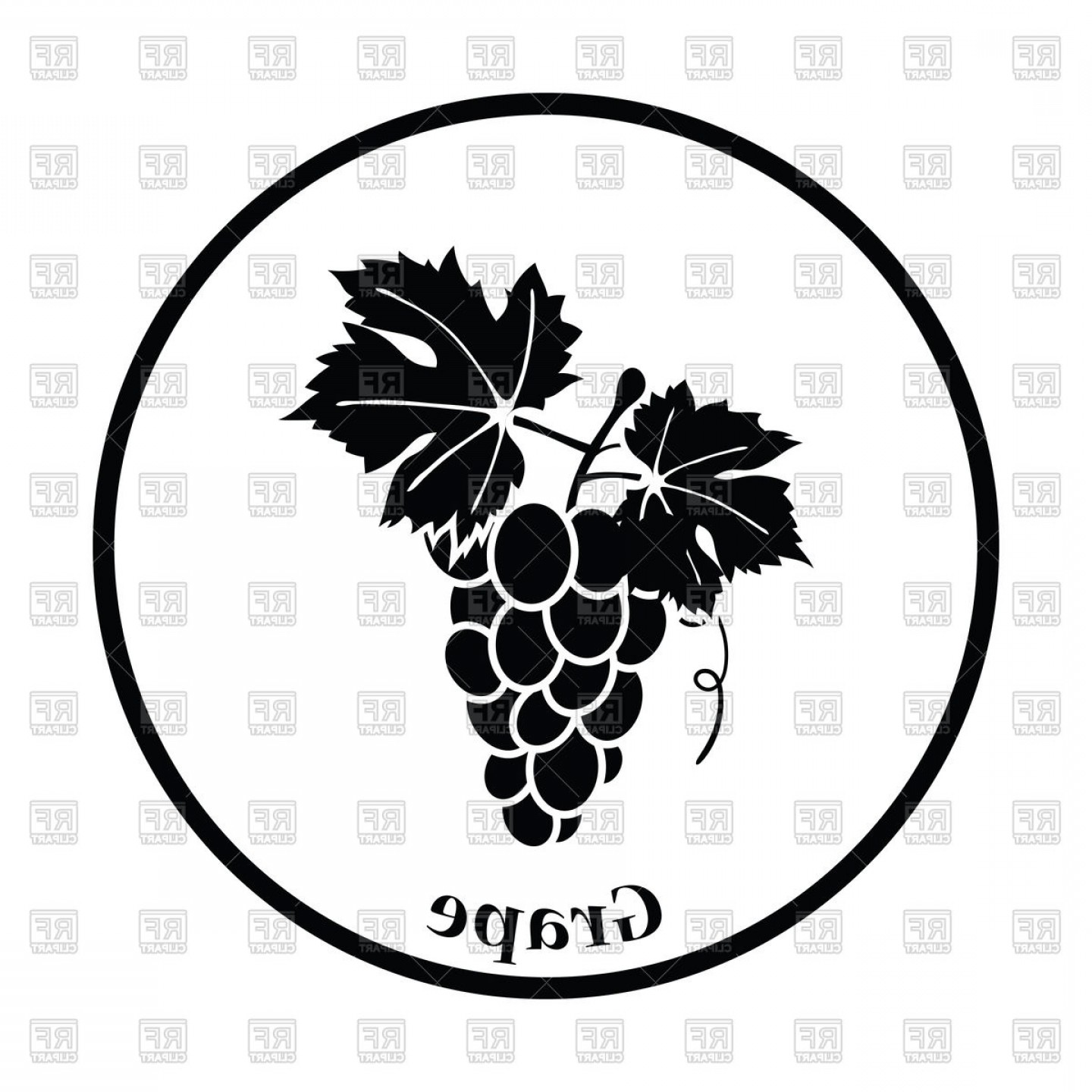 1440x1440 Thin Circle Design Icon Of Grape Vector Clipart Soidergi
