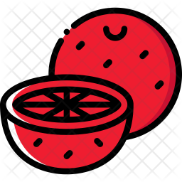 256x256 Grapefruit Icon Of Colored Outline Style