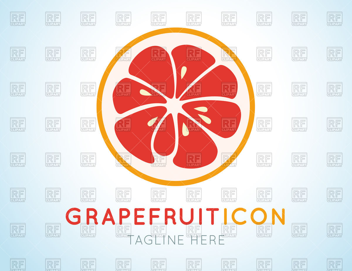 1200x923 Red Grapefruit Icon Vector Image Of Food And Beverages Kannaa
