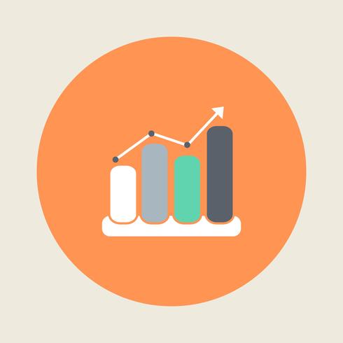 490x490 Flat Style Finance Graph Icon