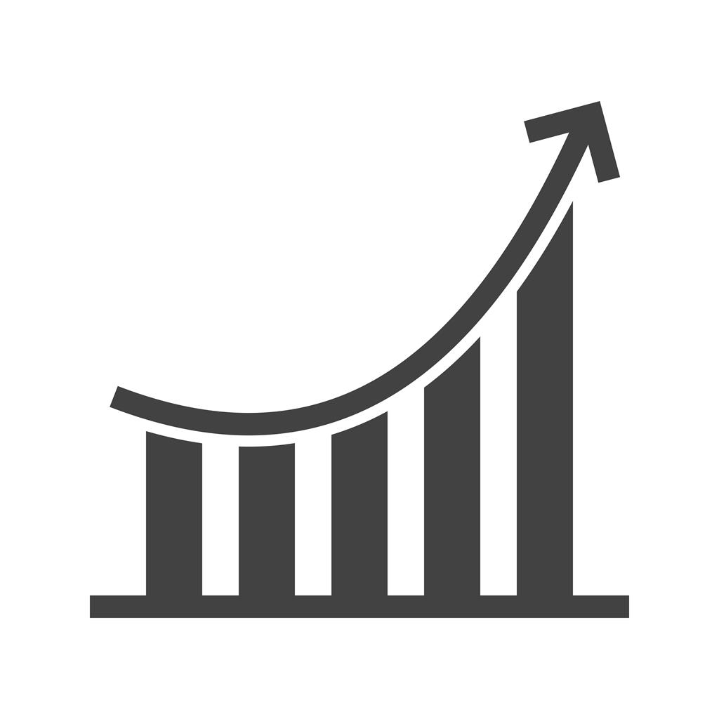 1024x1024 Increasing Graph Glyph Icon