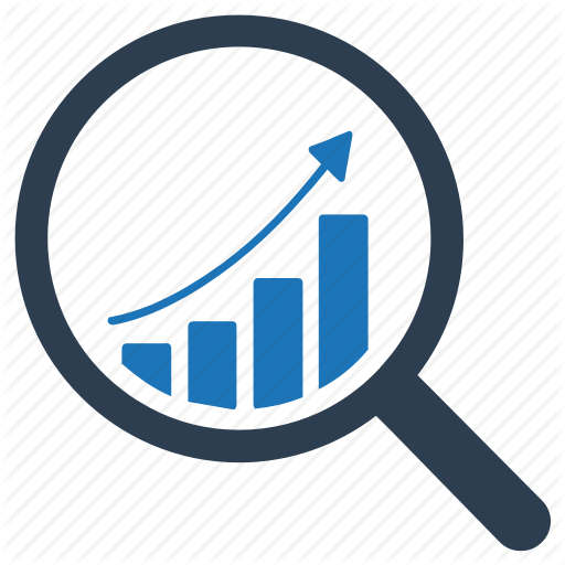 512x512 Bar Chart, Bar Graph, Infographics, Search Chart, Search Graph Icon