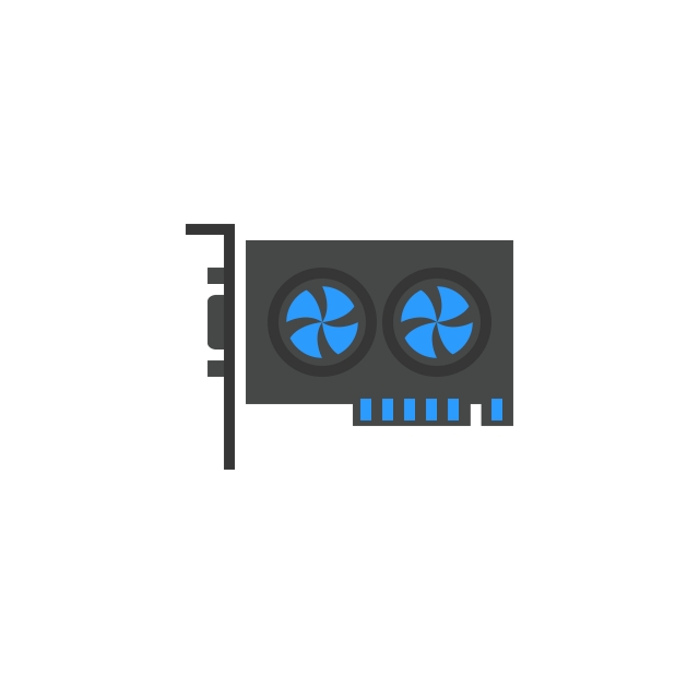 Graphic Card Icon Flat Cartoon Style Vector Illustration, Icon 640x640 Graphic Card Icon Flat Cartoon Style Vector Illustration, Icon