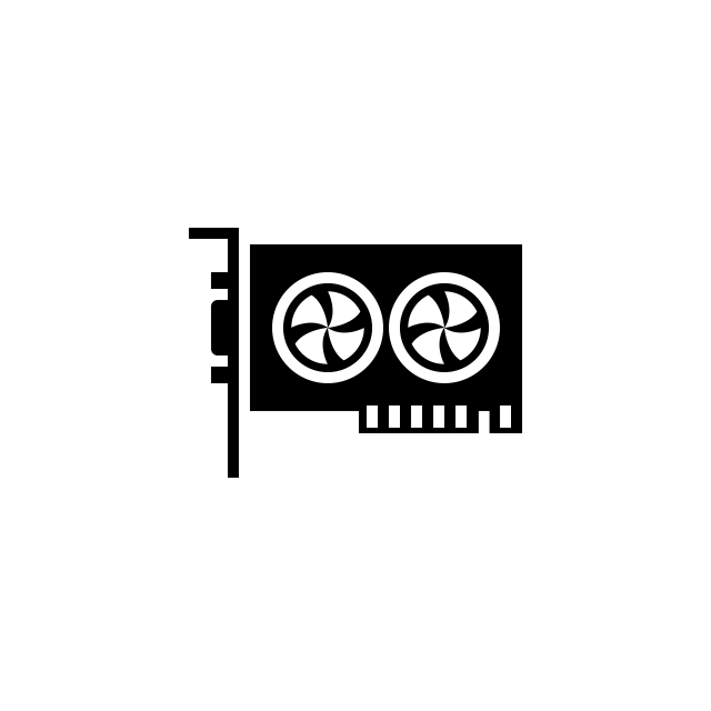 Graphic Card Icon Glyph Or Solid Style Vector Illustration, Icon 640x640 Graphic Card Icon Glyph Or Solid Style Vector Illustration, Icon
