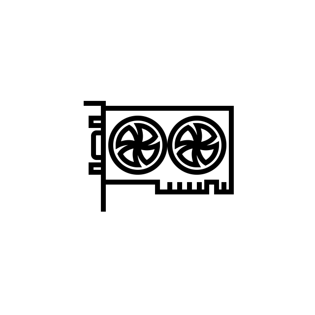 Graphic Card Icon Outline Or Line Style Vector Illustration, Icon 640x640 Graphic Card Icon Outline Or Line Style Vector Illustration, Icon