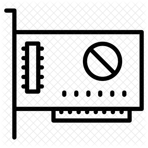 Graphics Card Icon Of Line Style 512x512 Graphics Card Icon Of Line Style