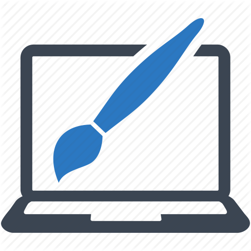 512x512 Graphic Design, Paintbrush, Web Design Icon