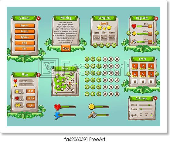 560x470 Free Art Print Of Graphical User Interface Set In Natural Style