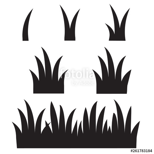500x500 Grass Icon On White Background Flat Style Black Grass