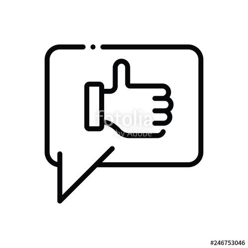 500x500 Black Line Icon For Thanks Gratitude Stock Image And Royalty