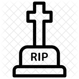 256x256 Grave Icon Of Line Style