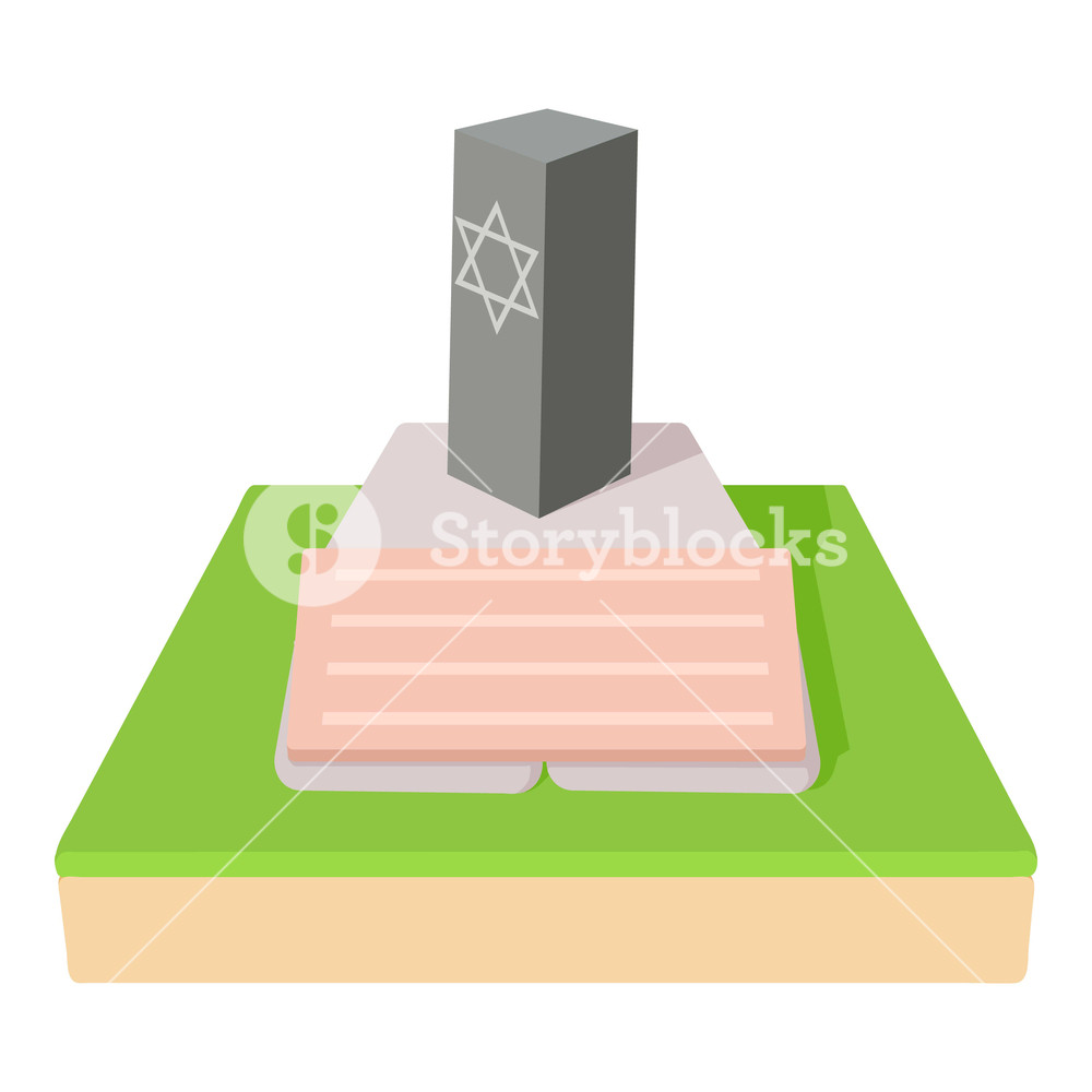 1000x1000 Jevish Grave Icon Cartoon Illustration Of Jevish Grave Vector
