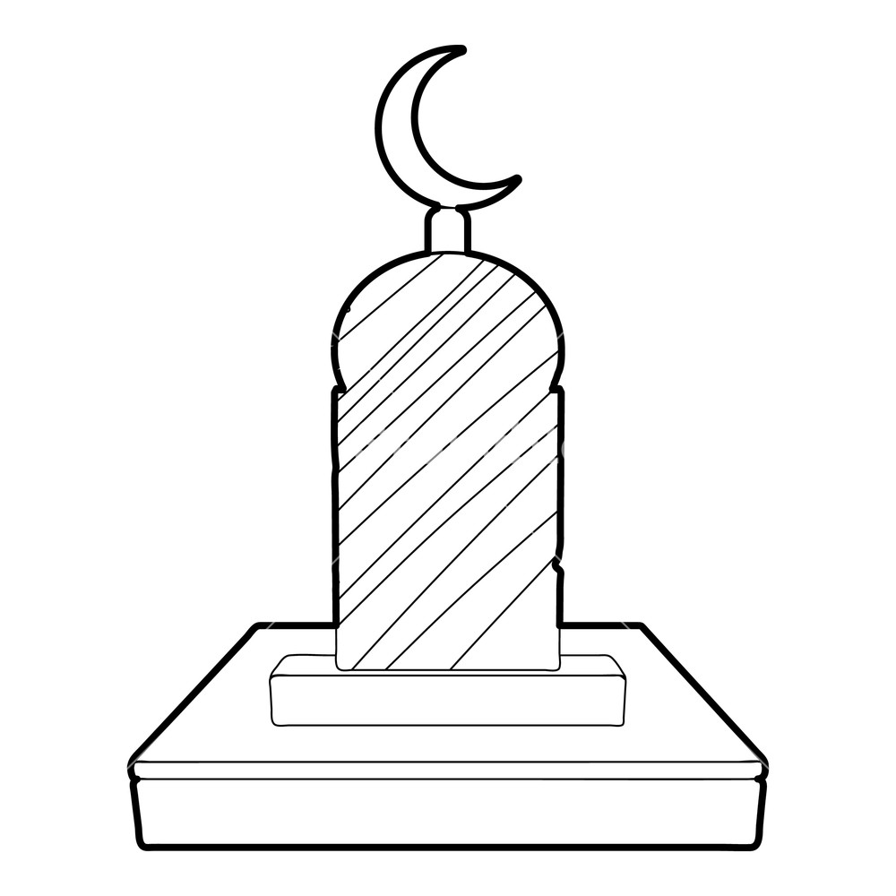 Мусульманский символ на могилу