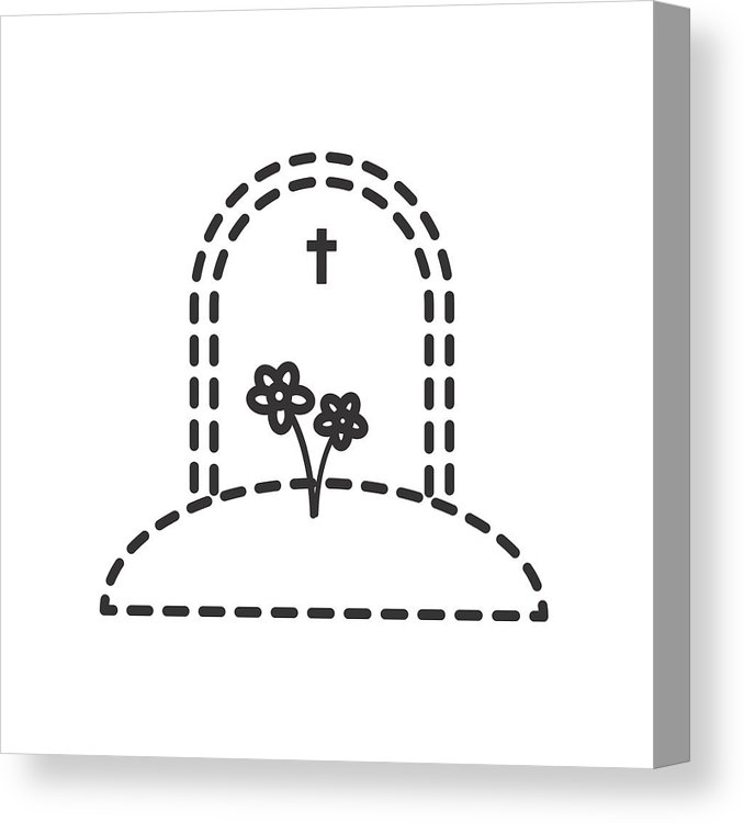 678x750 Gravestone Icon Image Canvas Print Canvas Art