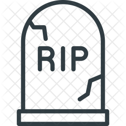 256x256 Gravestone Icon Of Line Style