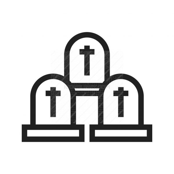 600x600 Graveyard Line Icon