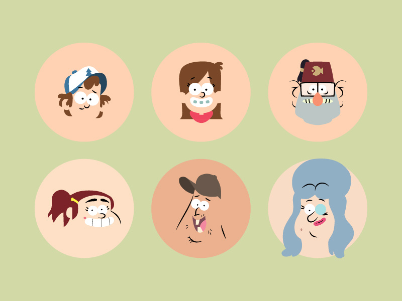 Gravity Falls Character Icons 800x600 Gravity Falls Character Icons