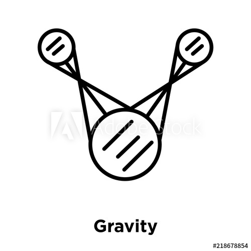 Gravity Icon Isolated On White Background Simple And Editable 500x500 Gravity Icon Isolated On White Background Simple And Editable