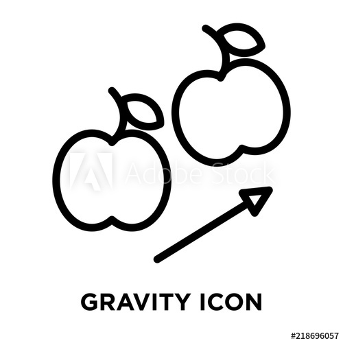 Gravity Icons Isolated On White Background Modern And Editable 500x500 Gravity Icons Isolated On White Background Modern And Editable