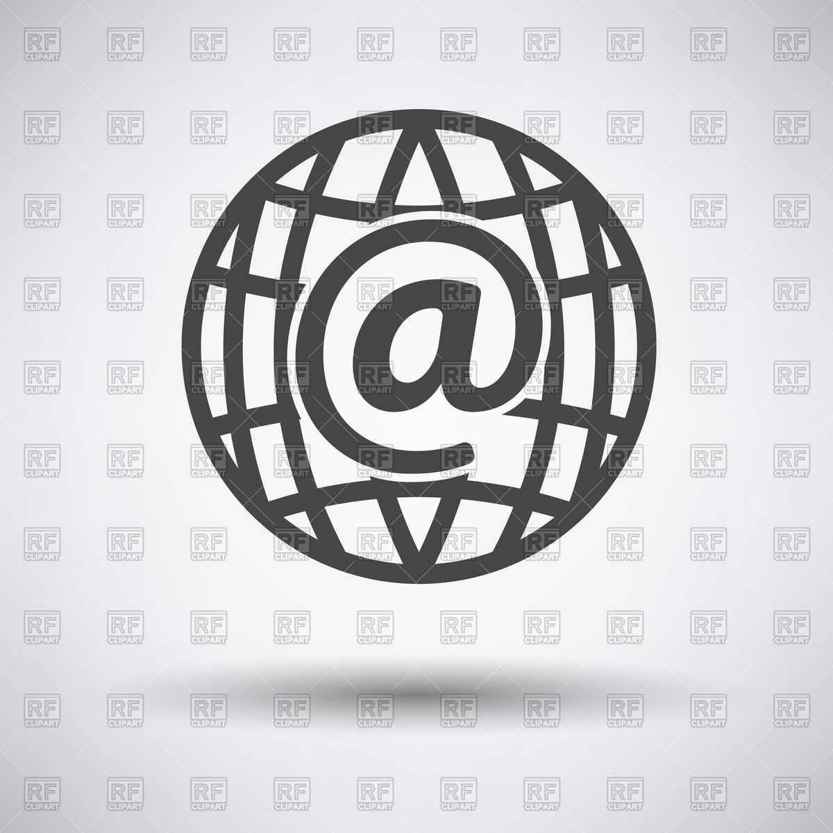 Global Email Icon On Gray Background With Round Shadow Vector 1200x1200 Global Email Icon On Gray Background With Round Shadow Vector