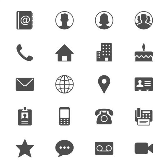Gray Media Icons Set Free Download 539x539 Gray Media Icons Set Free Download