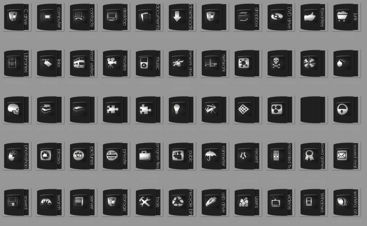 Gray Folder Icons 1170x722 Gray Folder Icons