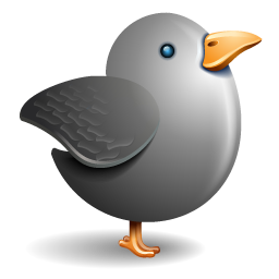 256x256 Bird, Gray Bird, Grey, Twitter Icon
