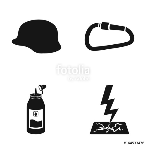 500x500 Helmet, Carbine And Other Web Icon In Black Style Grease