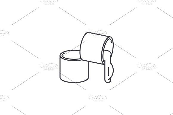 580x387 Grease, Lubricant Vector Line Icon, Sign, Illustration