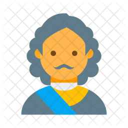 256x256 Peter The Great Icon Of Flat Style