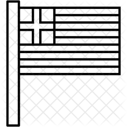 256x256 Greece Flag Icon Of Line Style