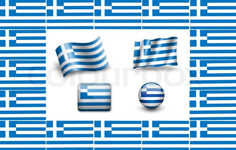 800x510 Greece Flag Icon Set Stock Image Colourbox