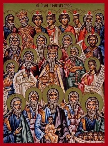 372x500 Sunday Of The Forefathers Propatoron Greek Icon
