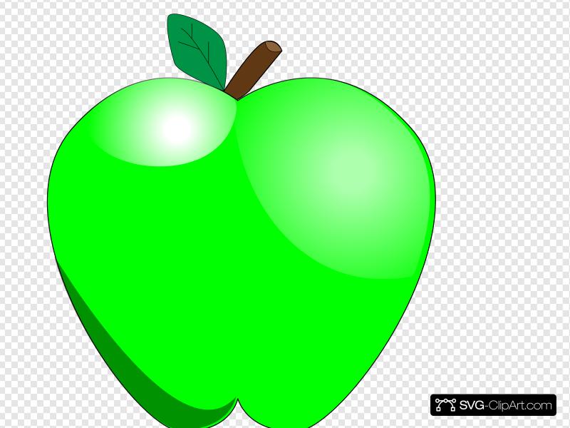 800x600 Green Apple Clip Art, Icon