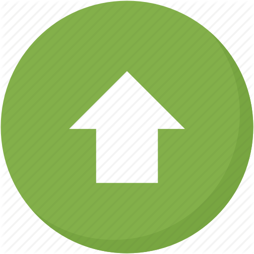 512x512 Arrow, Circle, Direction, Green, Navigation, Up, Upload Icon