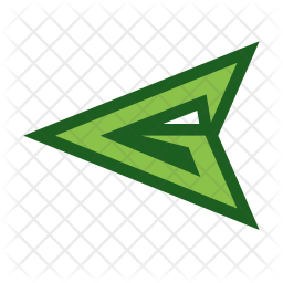 256x256 Green Arrow Icon Of Flat Style