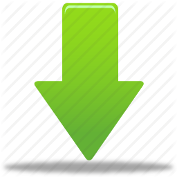 256x256 Arrow, Down, Download, Green Arrow Icon