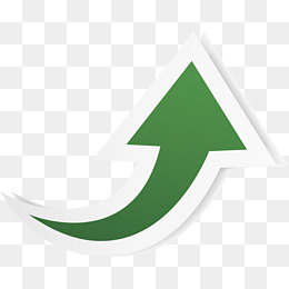 260x260 Curved Green Arrow Icon