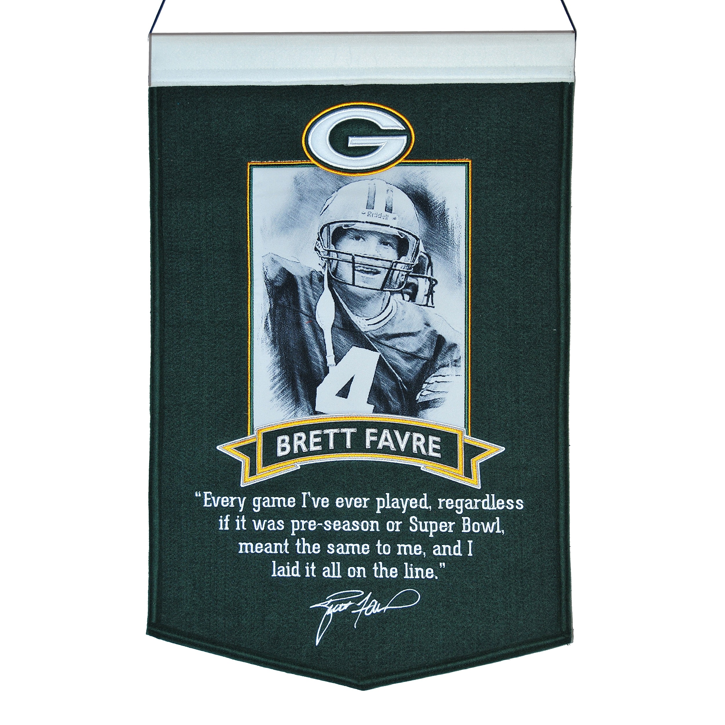 2500x2500 Green Bay Packers Brett Favre Icon Quote Banner