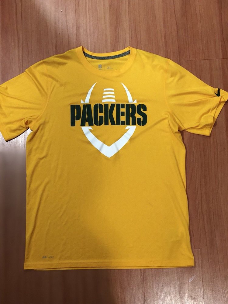 750x1000 Green Bay Packers Men's Dri Fit Icon Yellow T Shirt