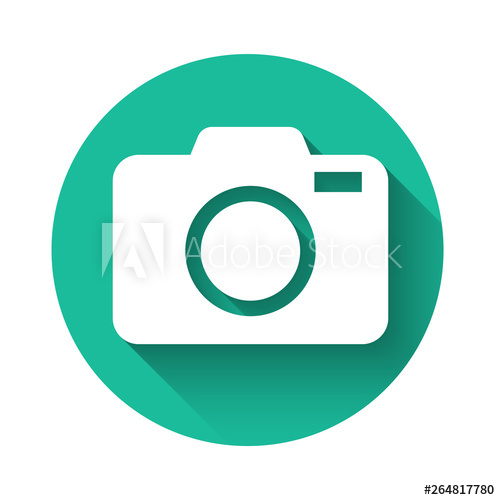 White Photo Camera Icon Isolated With Long Shadow Foto Camera 500x500 White Photo Camera Icon Isolated With Long Shadow Foto Camera