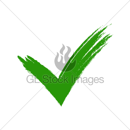 500x500 Green Check Mark Gl Stock Images