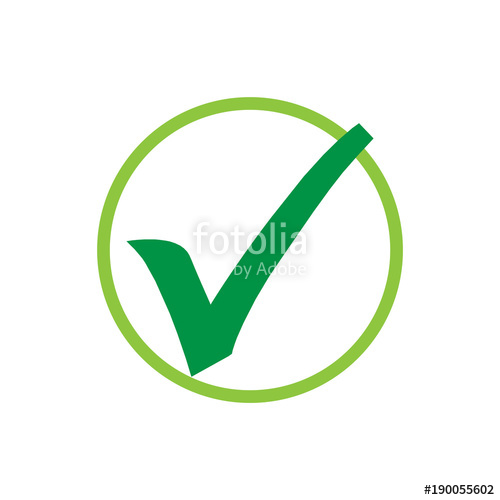 500x500 Green Check Mark Icon Tick Symbol In Green Color, Vector