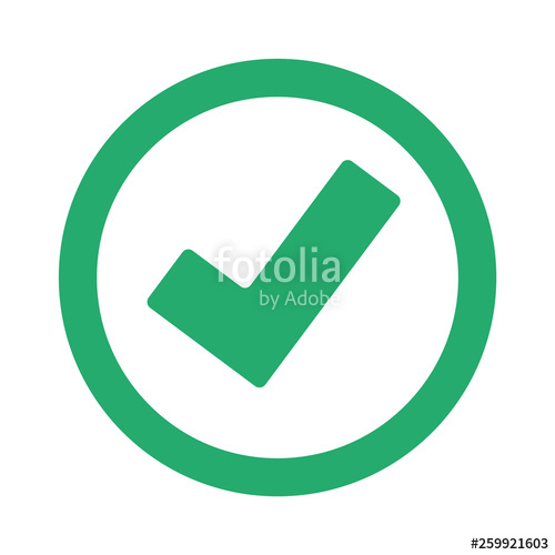 500x500 Green Check Mark Vector Icon Check Mark Icon