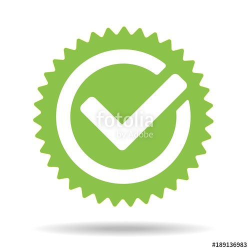 500x500 Green Tick Mark Icon Vector Illustration Isolated On White