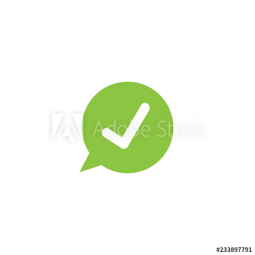 Tick Icon In Green Bubble Speech Vector Icon, Green Round 500x500 Tick Icon In Green Bubble Speech Vector Icon, Green Round
