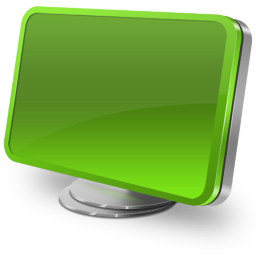256x256 Green Computer Icon