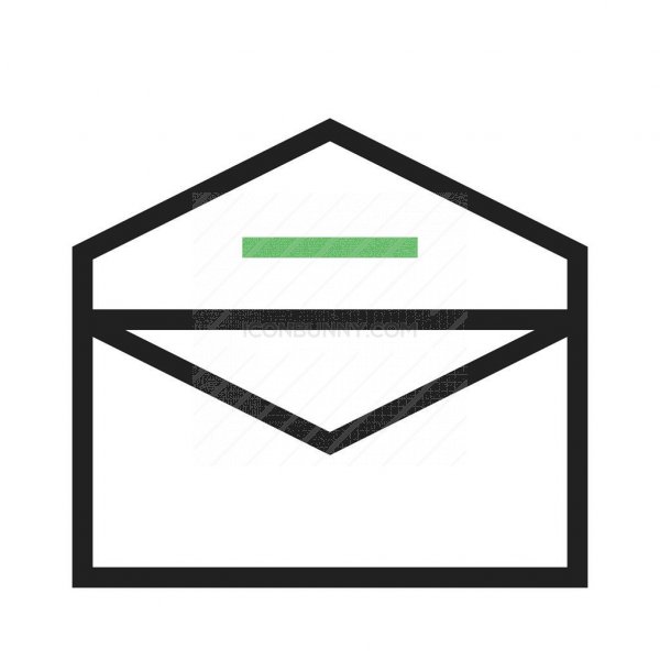 600x600 Mail Ii Line Green Black Icon