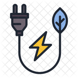 256x256 Green Energy Icon Of Colored Outline Style